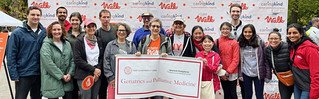 Geriatrics and Palliative medicine team poses at CaringKind walk