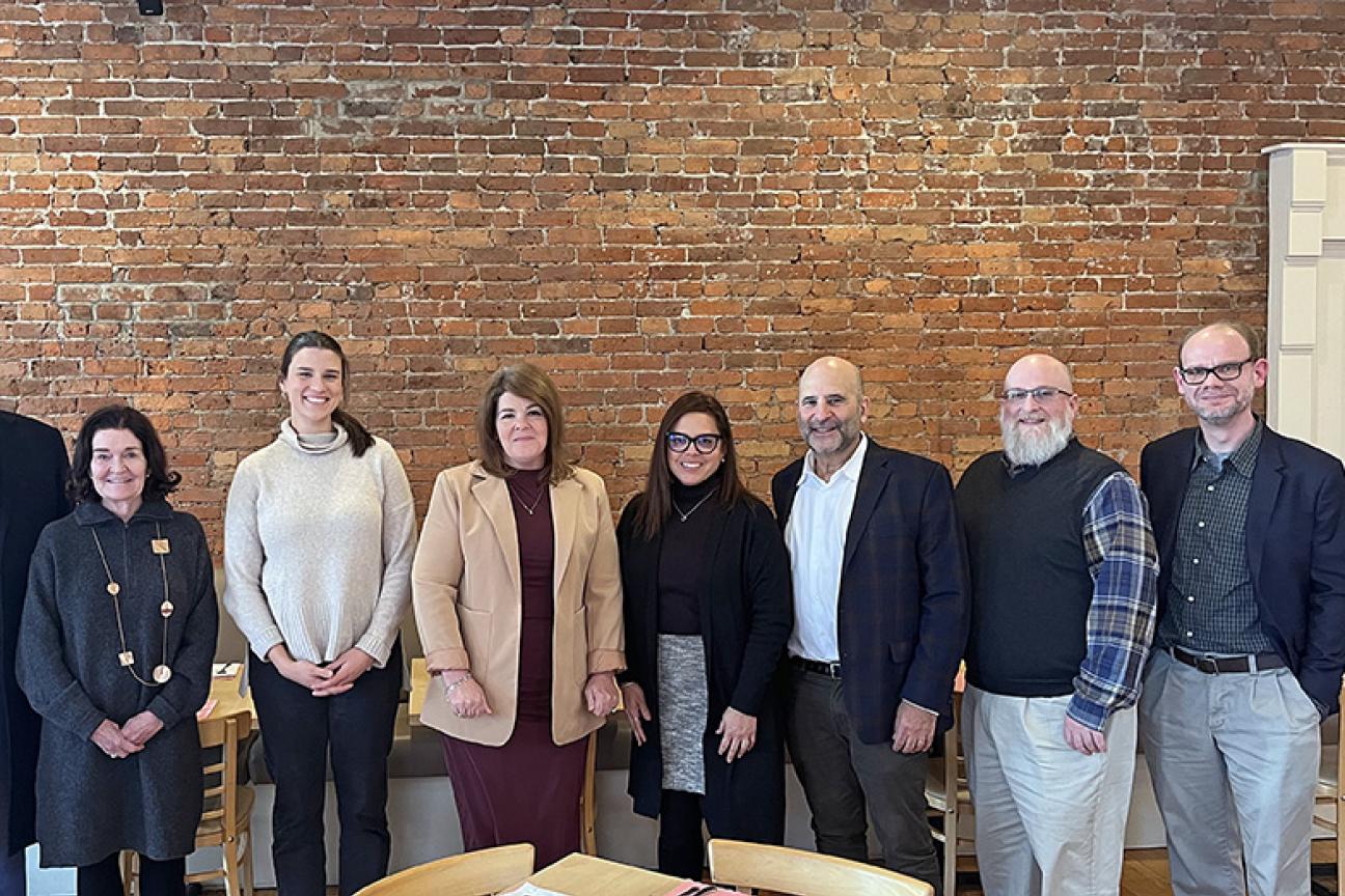 PEACE Lunch in Scranton: (Left to Right) Sara Czaja, Leah Dillard, Teena Kubasti, Cybele Pacheco, Mark Lachs, Les Kirchner, Wally Boot
