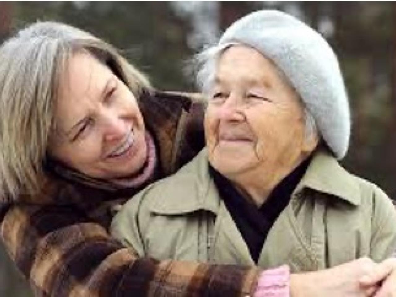 Woman and caregiver